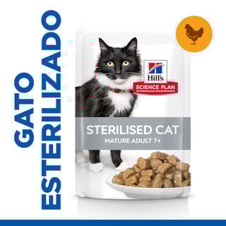Hill's Science Plan Sterilised Mature Pollo en Salsa sobre para gatos