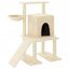 vidaXL Rascador para gatos con postes de sisal color crema 96,5 cm, , large indicador imagen numero 1