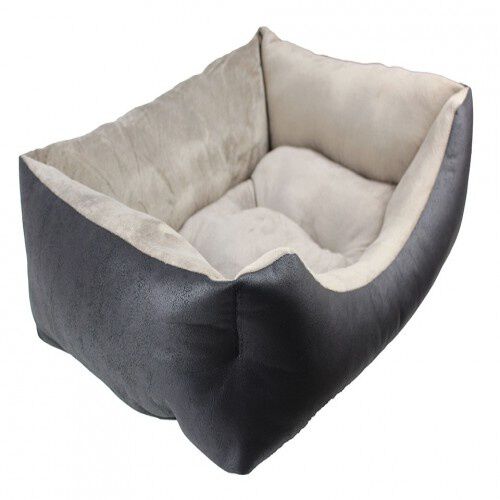 Cuna de tapicer&iacute;a y coralina para perros color Negro, , large Imagen numero 4