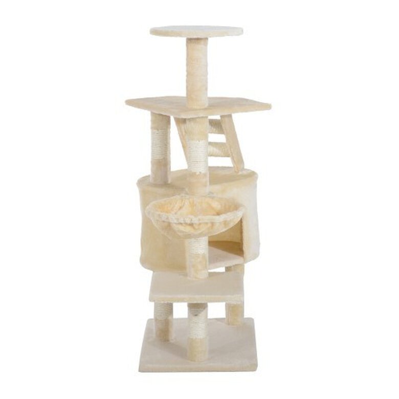 Rascador árbol con felpa PawHut color Beige, , large image number null
