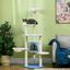PawHut &Aacute;rbol Rascador para Gatos Grandes de 155 cm Torre para Gatos de Interior con Postes de Sisal Cueva Cama Hamaca y Bola de Juguete &Oslash;54,5x155 cm Blanco y Azul, , large indicador imagen numero 2