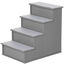PawHut Escalera para Perros de 4 Peldaños Escalera para Mascotas Escalones para Perros Gatos con Acolchados Desmontables Carga 30 kg para Cama Sofá 40x59x54,2 cm Gris, , large indicador imagen numero 1