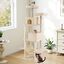 COSTWAY &Aacute;rbol Rascador para Gatos de Varios Niveles, Torre de Escalada para Gatitos con 2 Condos, 2 Perchas de Terciopelo, Postes de Sisal y Cuerda, Juguetes Colgantes, Plataformas M&uacute;ltiples, Beige, , large indicador imagen numero 2