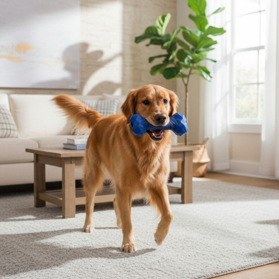 Tootoy! Hueso Portagolosinas de Goma Azul para perros, , large Imagen numero 1