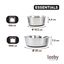 Leeby Comedero Acero Inoxidable con Base Goma para perros y gatos, , large indicador imagen numero 5