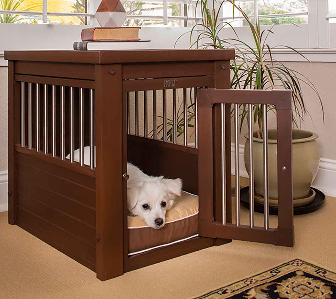 Jaula para Perros Confort Modelo Arkansas - Perrera de Interior - Fabricado con ECOFLEX - Cuatro Colores y Tres tama&ntilde;os a Elegir (Marr&oacute;n, M (74,9x53,6x64cm), , large Imagen numero 7