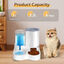 Nobleza Dispensador Autom&aacute;tico 2 en 1 de Comida y Agua para Perros y Gatos - Comedero y Bebedero por Gravedad con Separaci&oacute;n Seca y H&uacute;meda - Blanco, , large indicador imagen numero 3
