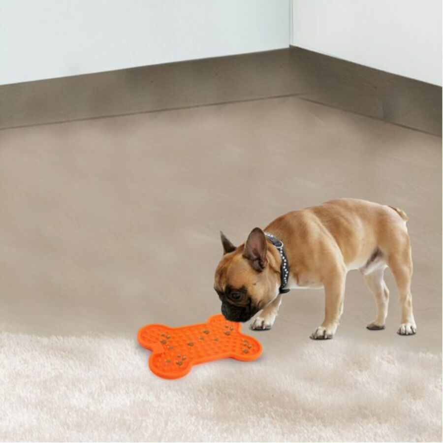 Outech Mat Bone Comedero Antivoracidad Tipo alfombrilla para lamer para perros, , large Imagen numero 2