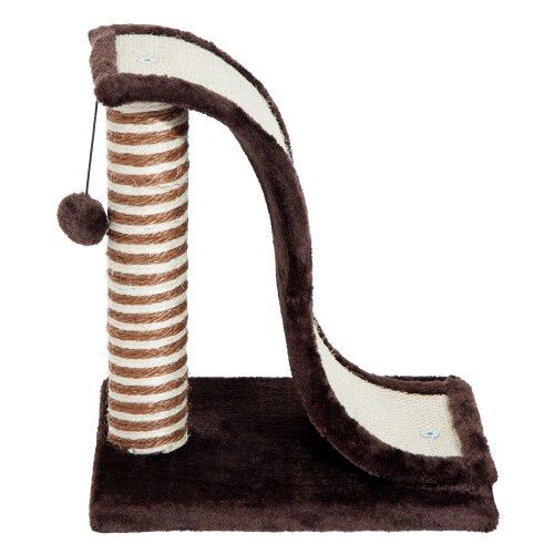 PawHut Árbol rascador para gatos con poste de sisal color Marrón y Crema thumbnail