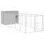 vidaXL Caseta perros corral acero galvanizado gris claro 214x865x181cm, , large indicador imagen numero 22