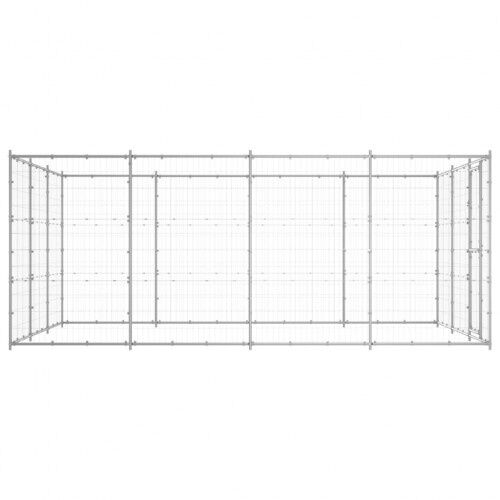 Vidaxl jaula con malla alrededor plateado para mascotas thumbnail