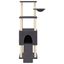vidaXL Rascador para gatos con postes de sisal gris oscuro 153 cm, , large indicador imagen numero 3