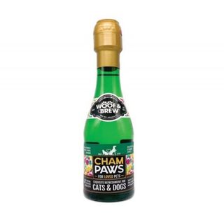Botella de champán Champaws para perros 