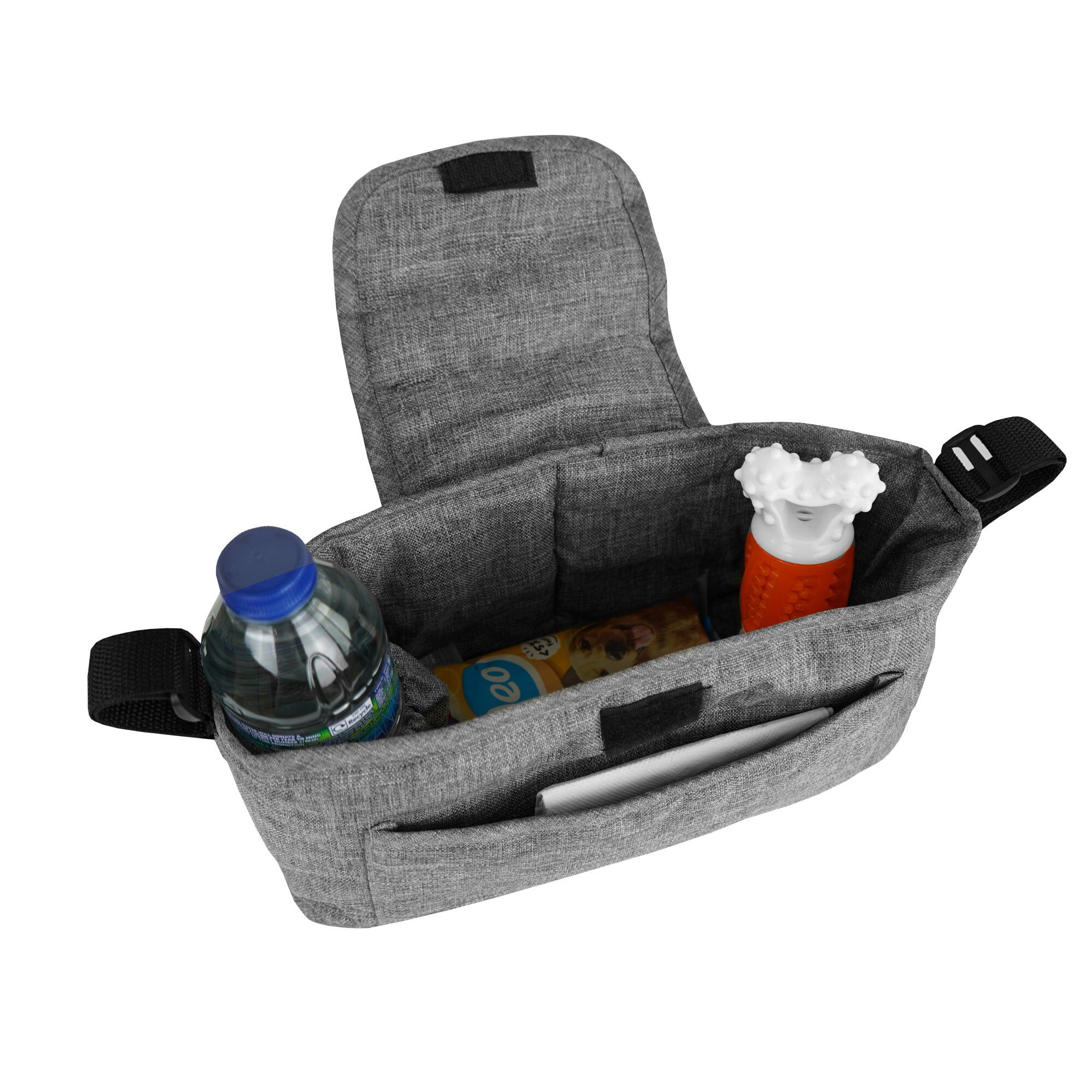 Bolsa caddy para cochecito de mascotas - Tejido Gris, , large Imagen numero 2