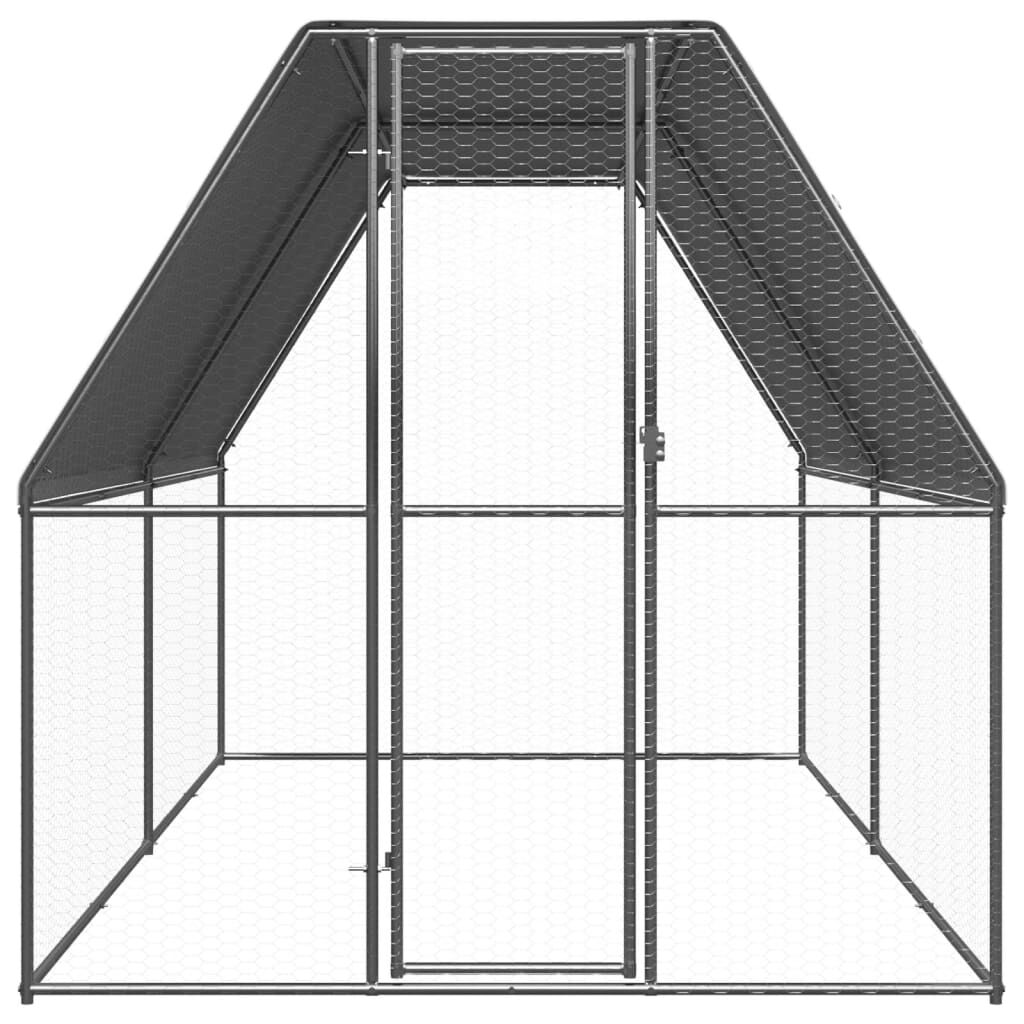 vidaXL Jaula gallinero de acero galvanizado 3x12x2 m, , large Imagen numero 12