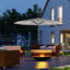 Outsunny Sombrilla de Jardín Ø265x240 cm Parasol de Terraza con Luces LED Solares Manivela e Impermeable para Piscina Patio Gris Claro, , large indicador imagen numero 2