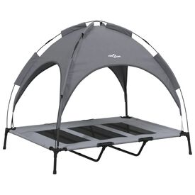 VidaXL Cama para perros con dosel antracita tela oxford y acero