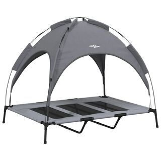 VidaXL Cama para perros con dosel antracita tela oxford y acero