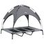 vidaXL Cama para perros con dosel antracita tela oxford y acero, , large indicador imagen numero 1