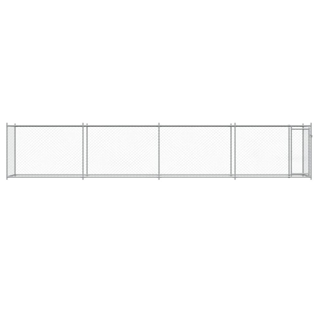 vidaXL Jaula de perros con puerta acero galvanizado gris 10x2x1,5 m, , large Imagen numero 20