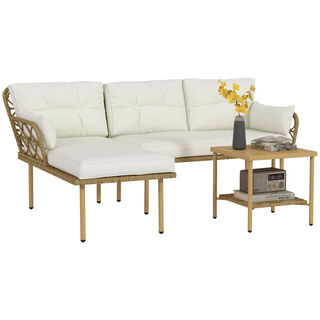 Outsunny Muebles De Jardín Crema 