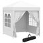 Outsunny Carpa Plegable Gazebo 2x2 m Cenador de Jardín con 4 Paredes Laterales Tela Oxford 2 Puertas 2 Ventanas y Bolsa de Transporte Impermeable para Exterior Terraza Camping Fiestas Blanco, , large indicador imagen numero 1