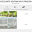 Outsunny Piscina Desmontable 440x240x122 cm Piscina Rectangular de Exterior con Depuradora de Cartucho 4,000 L/H y Marco de Acero 9760 L Gris, , large indicador imagen numero 4