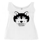 Camiseta tirantes mujer lobo color Blanco, , large image number null