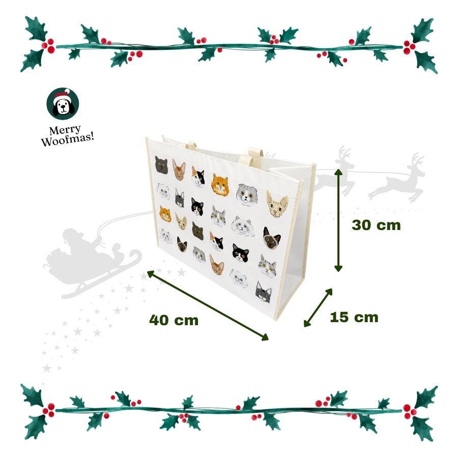 Wonder Christmas Tote Bag Miau para gatos, , large Imagen numero 3
