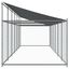 vidaXL Jaula de perros techo y puerta acero galvanizado gris 2x2x2 m, , large indicador imagen numero 24