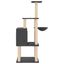 vidaXL Rascador para gatos con postes de sisal gris oscuro 132 cm, , large indicador imagen numero 3