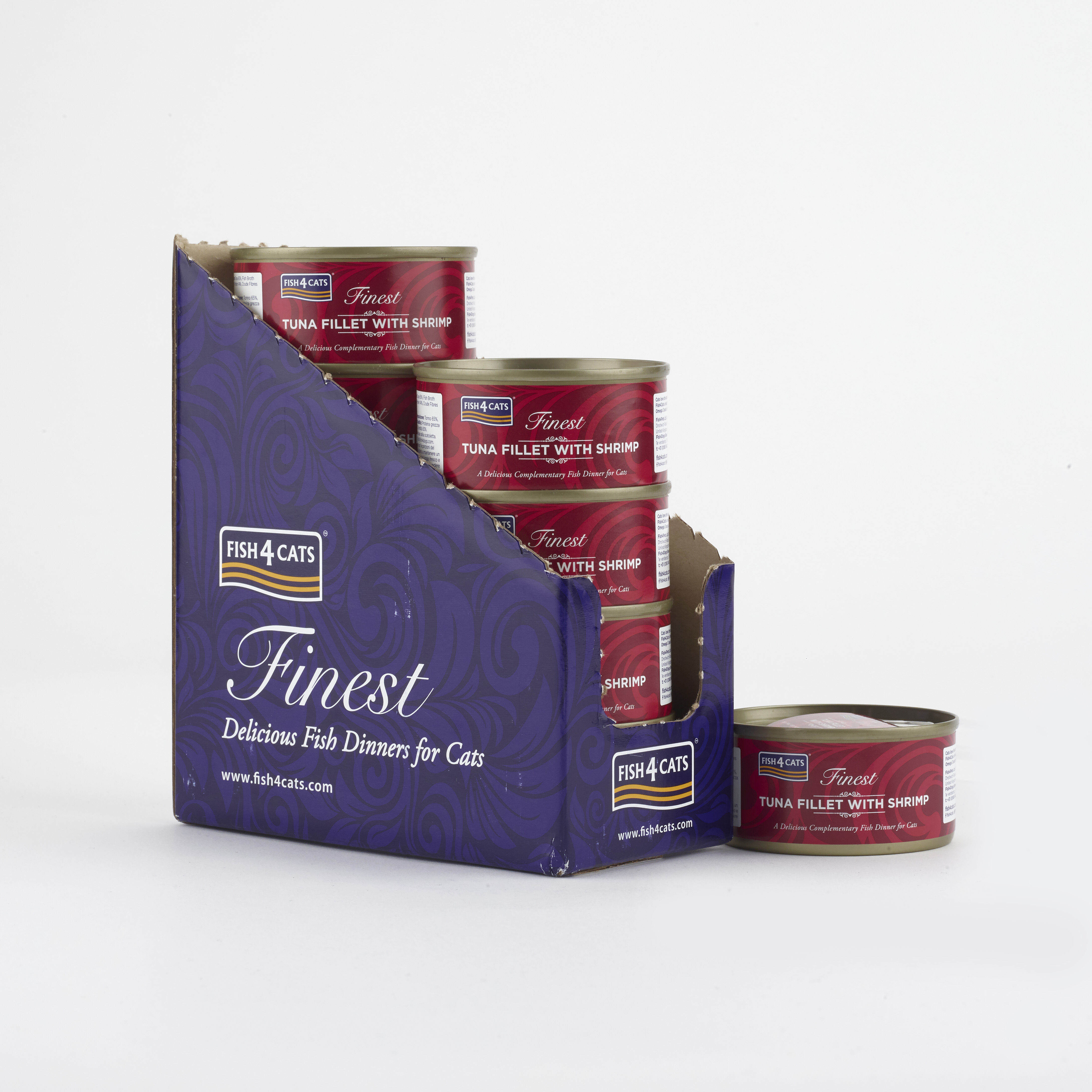 Fish4Cats Filete para gato &ndash; At&uacute;n con camar&oacute;n 70 g (pack de 10), , large Imagen numero 1