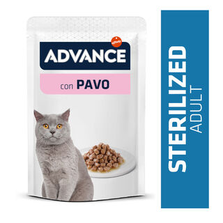 Advance Adult Sterilized Pavo en salsa sobre para gatos
