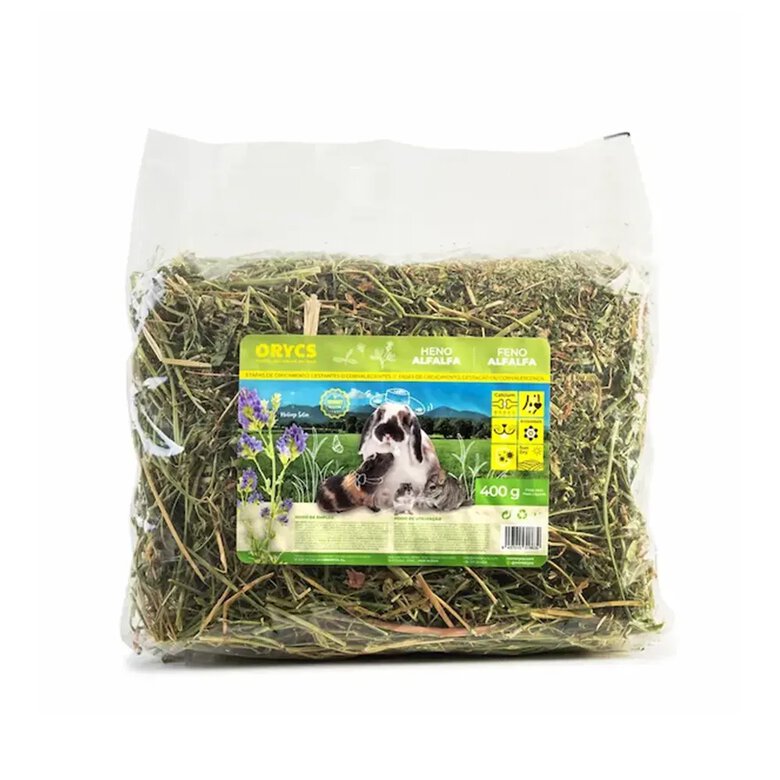 Heno de Alfalfa ORYCS para pequeños herbívoros 400 g