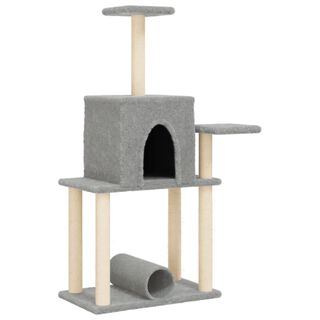 vidaXL Rascador con postes gris claro para Gatos 