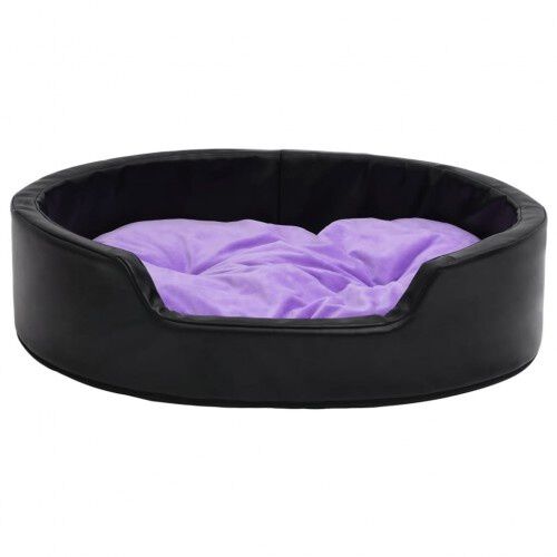 VidaXL Sof&aacute; Con Coj&iacute;n Lavable Negro y Lila para perros y gatos, , large Imagen numero 4