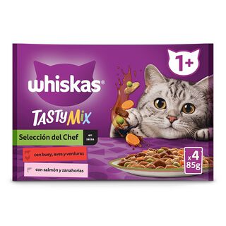 Whiskas Tasty Mix Selección del Chef Salsa en Bolsita para gatos
