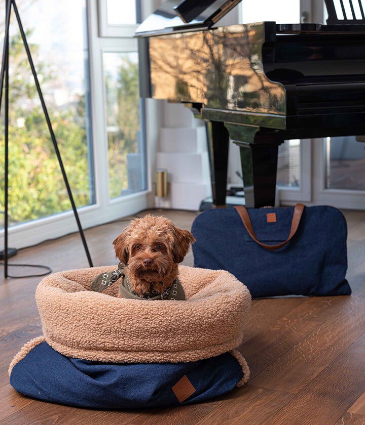 Pet and Co Bolsa De Cama De Mezclilla (Piel De Oso) Snuggle - Perros, , large Imagen numero 5