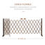 Outsunny Valla de Madera Extensible 37-225x30x106 cm Barrera de Seguridad para Perros Retr&aacute;ctil Multiusos para Decoraci&oacute;n C&eacute;sped Jard&iacute;n Patio Marr&oacute;n Carbonizado, , large indicador imagen numero 4