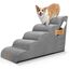 Nobleza Escalera para Perros, Escaleras Rampa para Perros Mascotas de Espuma de 3 Escalones con Rodillo para Pelusa, Escalera para Cama de Perros Pequeños Perros y Gatos Subir a la Cama, , large indicador imagen numero 6
