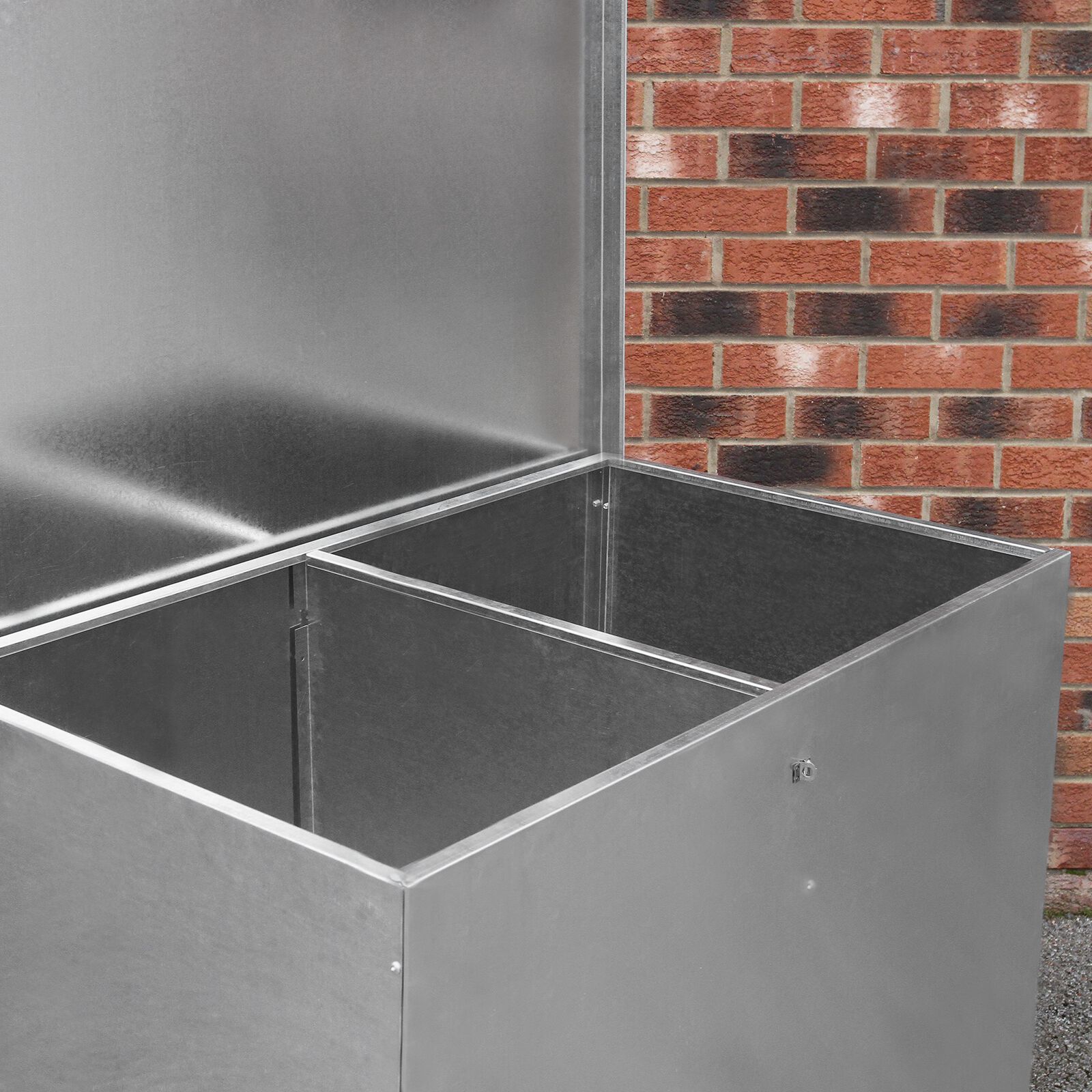 Contenedor Grande de Alimentaci&oacute;n Animales Almacenaje 64L Exterior 2 Compartimentos, , large Imagen numero 2