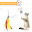Nobleza - Juguete Pluma de Gato Interactivo 12 Piezas, 2 Varitas Divertidas Retráctiles y 10 Teaser，Juguete Interactivo con Plumas，Juguetes para Gatos con Campana(10PCS）, , large indicador imagen numero 2
