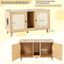 COSTWAY Mueble Arenero para Gatos, Mueble Oculto para Gatos con 2 Habitaciones, 2 Alfombrillas Rascadoras de Sisal, Tabla de Rascar, Casa de Gatos de Interior para Salón Dormitorio (Natural), , large indicador imagen numero 3