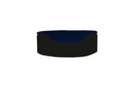 Gauty Cama Redonda Tela Impermeable negro y azul para Perros y Gatos 