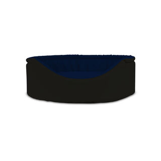 Gauty Cama Redonda Tela Impermeable negro y azul para Perros y Gatos 