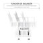 Outsunny Banco Mecedora de Jardín de 2 Plazas Banco Balancín de Madera con Reposabrazos y Respaldo de Listones para Terraza Exterior Carga 250 kg 125x68,5x102 cm Blanco, , large indicador imagen numero 5