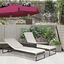 Outsunny Conjunto de 2 Tumbonas de Jard&iacute;n con Cojines Acolchados Rat&aacute;n con Mesa Auxiliar para Piscina o Terraza Carga 160 kg 195x60x86 cm Acero Marr&oacute;n, , large indicador imagen numero 2