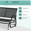 Outsunny Mecedora de Rat&aacute;n de 2 Plazas Banco Balanc&iacute;n de Jard&iacute;n con Balanceo Ergon&oacute;mico y Marco de Metal para Terraza Balc&oacute;n Exterior Patio Hotel Carga 220 kg 120x70x84 cm Negro, , large indicador imagen numero 5