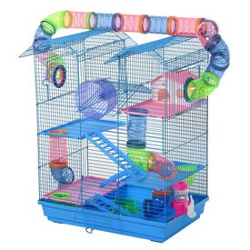 Jaula para hámster de múltiples niveles PawHut color Azul