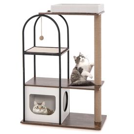 COSTWAY Poste rascador negro para gatos